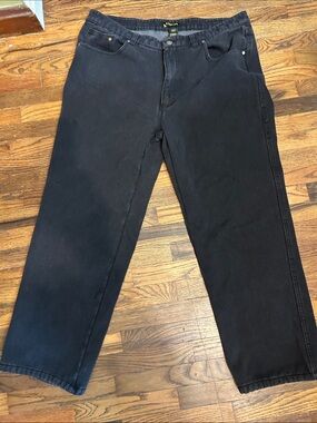 Stanley Men's Relaxed Black Jeans Warm Inside
